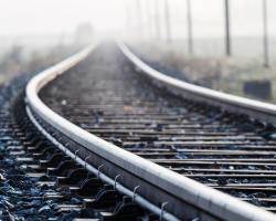 Closeup of railtrack