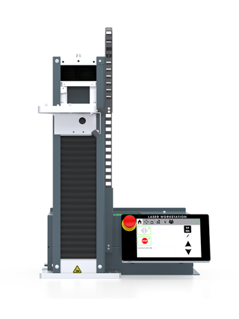 eZ Laser: motorisierte Z-Achse mit Touchscreen, die eine genaue Höheneinstellung der Laserbeschriftung gewährleistet