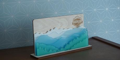 POP-Display mit Bergen